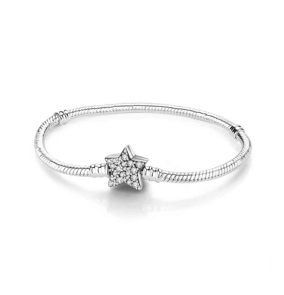 Pulseira Pandora Moments Malha Snake Estrela